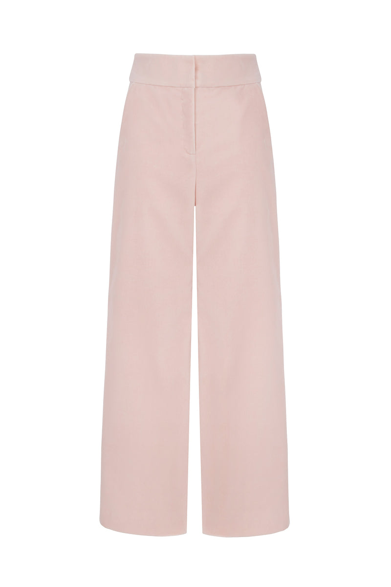 Penny Trousers Blush Pink Velvet