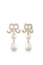 Load image into Gallery viewer, Solid Gold and Freshwater Pearl Bow Earrings x Philippa Herbert