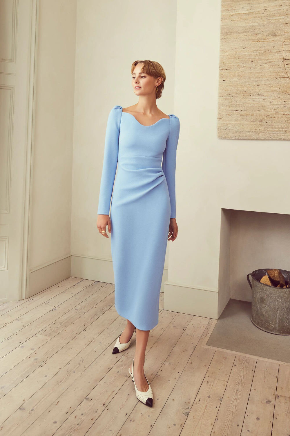 Load image into Gallery viewer, Piper Dress Breeze Blue Cloqué