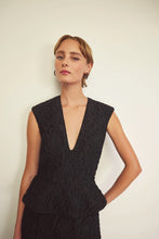 Load image into Gallery viewer, Peplum Dress Black Floral ARCHIVE SALE