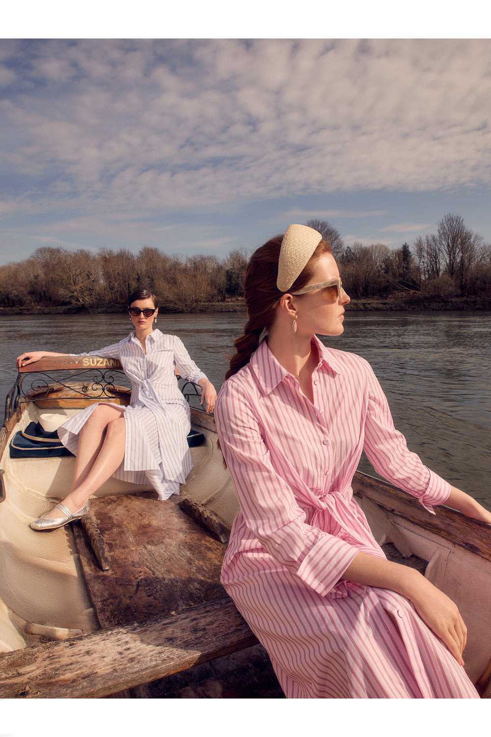 Load image into Gallery viewer, Priscilla 25 Striped Summer Shirt Dress Pink