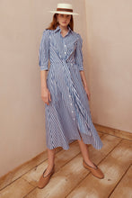 Load image into Gallery viewer, Priscilla 24 Striped Summer Shirt Dress - Sustainable