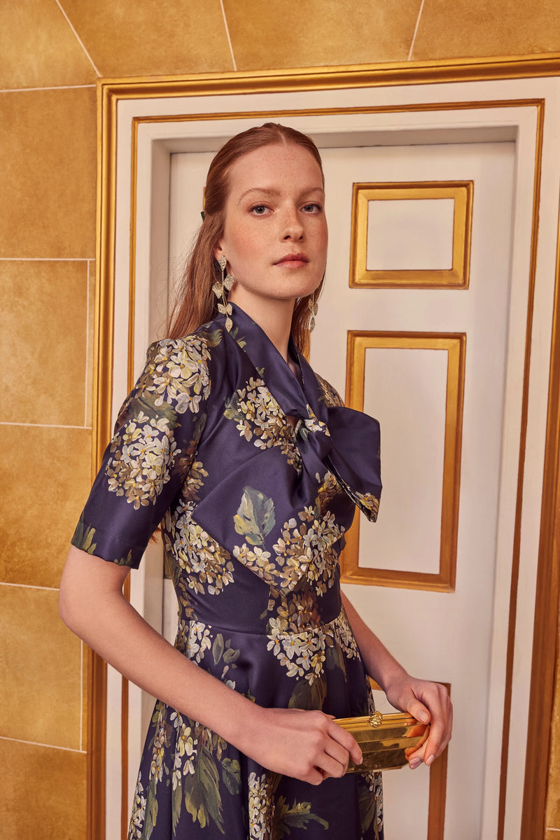 Load image into Gallery viewer, Prue Silk Dress Hydrangea ARCHIVE SALE