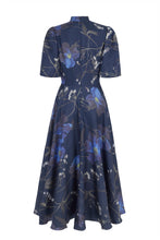 Load image into Gallery viewer, Prue Silk Dress Midnight Winter Floral
