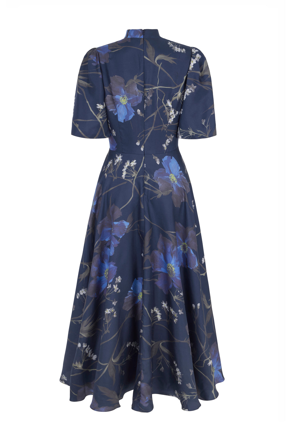 Load image into Gallery viewer, Prue Silk Dress Midnight Winter Floral