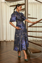 Load image into Gallery viewer, Prue Silk Dress Midnight Winter Floral