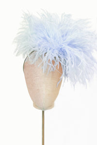 Puff Feather Head Piece Blue