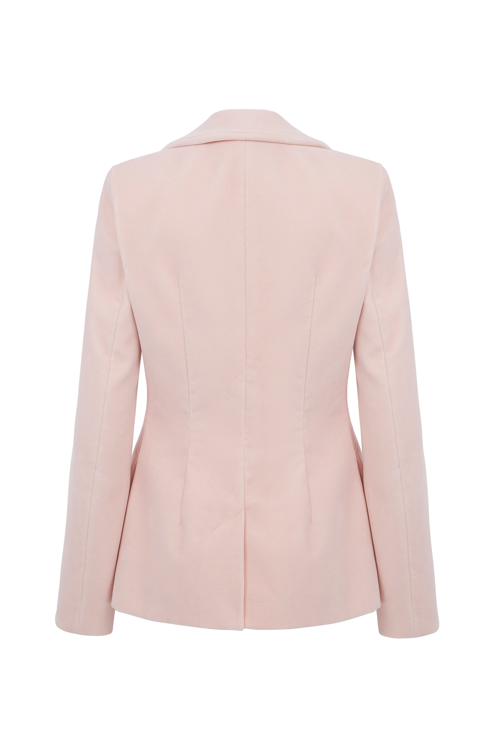 Queens Blush Velvet Blazer Luxury Women s Suiting Suzannah London