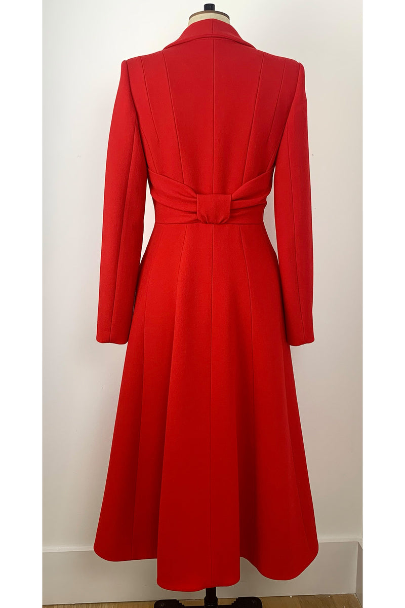 Load image into Gallery viewer, Boston Formal Coat Dress Ruby Wool Crepe - ARCHIVE SALE