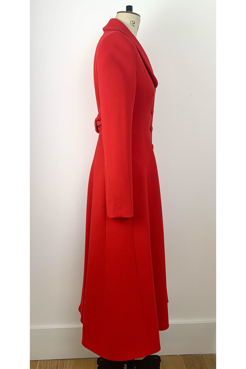 Load image into Gallery viewer, Boston Formal Coat Dress Ruby Wool Crepe - ARCHIVE SALE