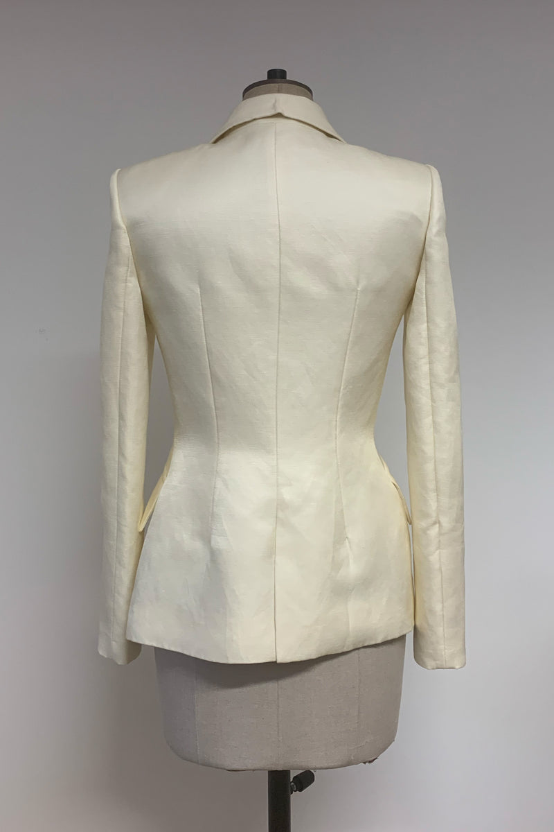Load image into Gallery viewer, Queens Blazer Cream Luxe Linen - ARCHIVE SALE