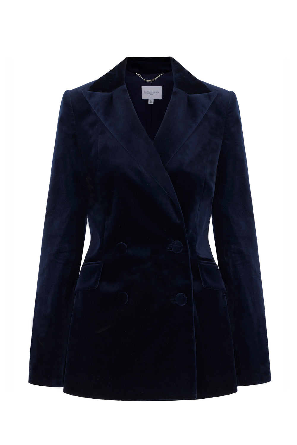 Load image into Gallery viewer, Rapallo Double Breasted Blazer Navy Velvet