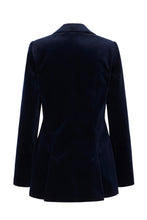 Load image into Gallery viewer, Rapallo Double Breasted Blazer Navy Velvet