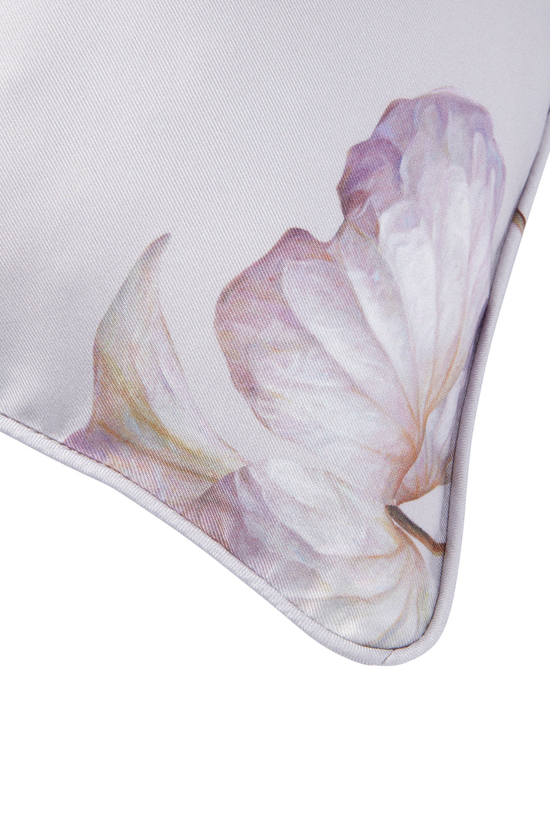 Load image into Gallery viewer, Slim Rectangular Throw Pillow Covers Silk Twill Hydrangea Leaves Taupe x MarieLuise Bantel