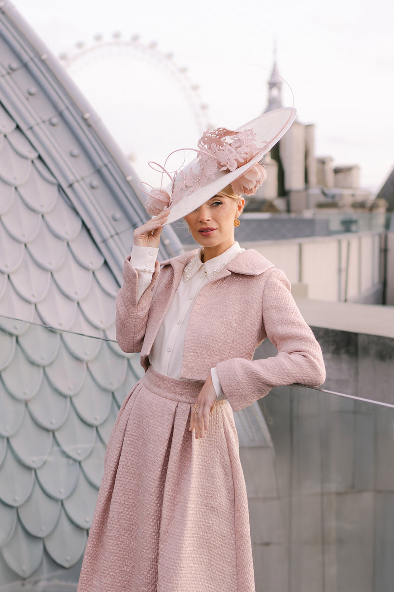 Load image into Gallery viewer, Remy Cropped Jacket Rose Glimmer Weave ARCHIVE SALE