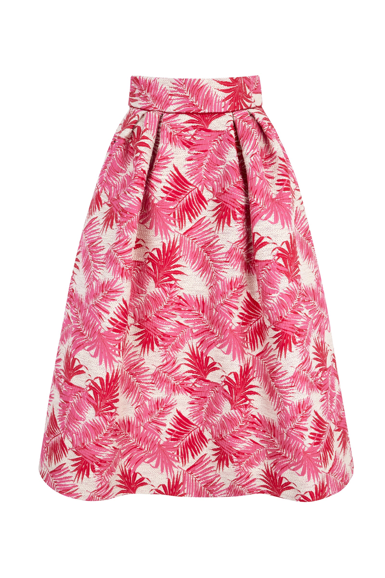 Remy 50s Midi Skirt Palm Jacquard - Main Image