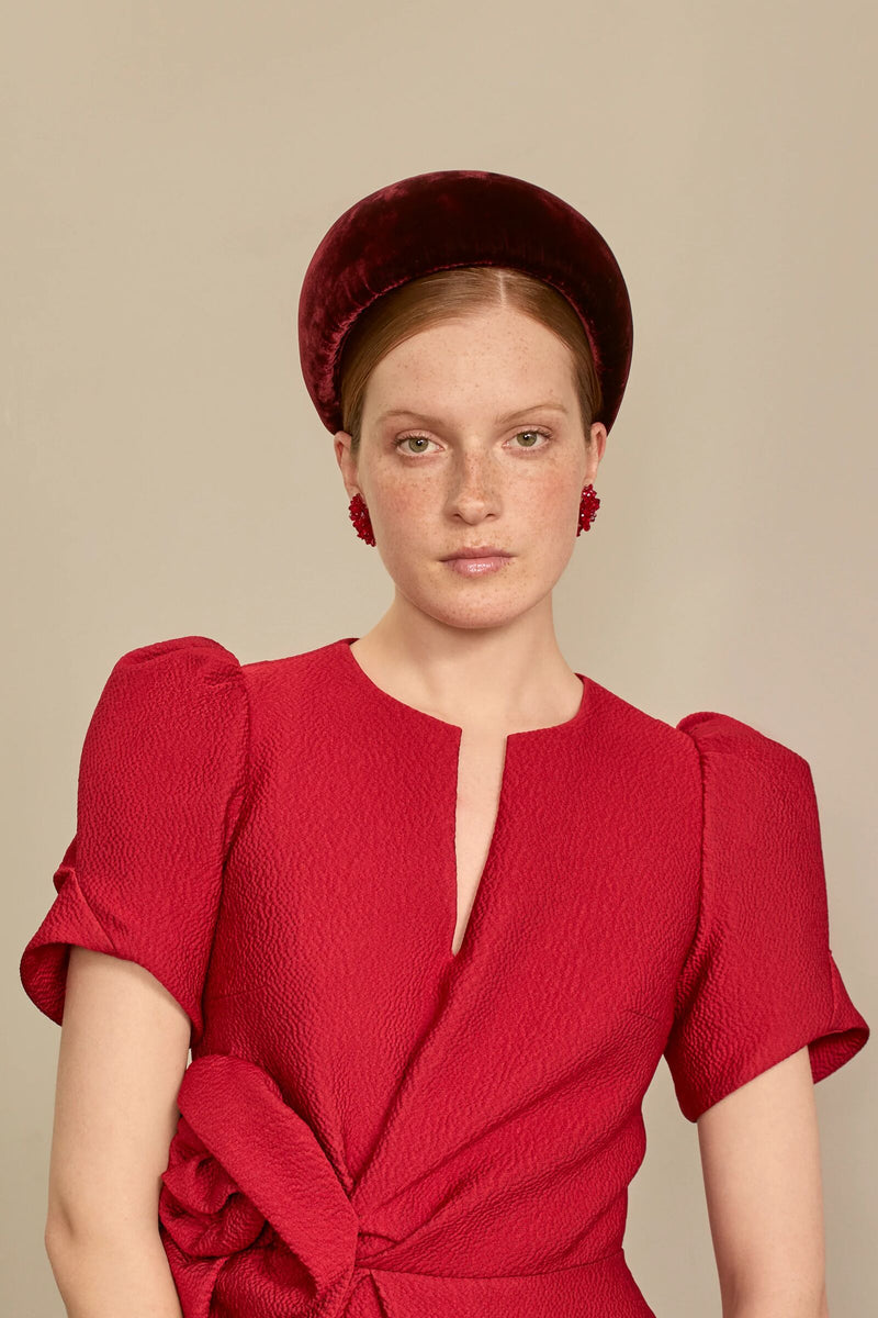 Load image into Gallery viewer, Jumelle Headband Claret Velvet x Ruth Ravenscroft