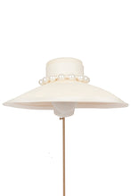 Load image into Gallery viewer, Imogen Pearl Cream Couture Straw Hat x Ruth Ravenscroft