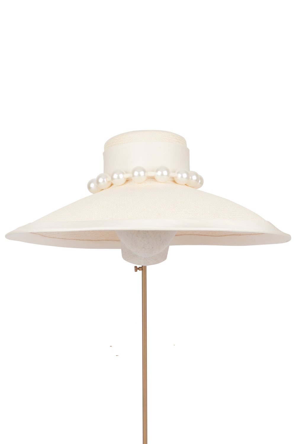 Load image into Gallery viewer, Imogen Pearl Cream Couture Straw Hat x Ruth Ravenscroft