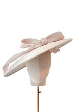 Load image into Gallery viewer, Putty Cashmere Side Wide Brim Hat with abaca swirl