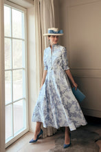 Load image into Gallery viewer, Sakura Shirt Dress Soft Blues