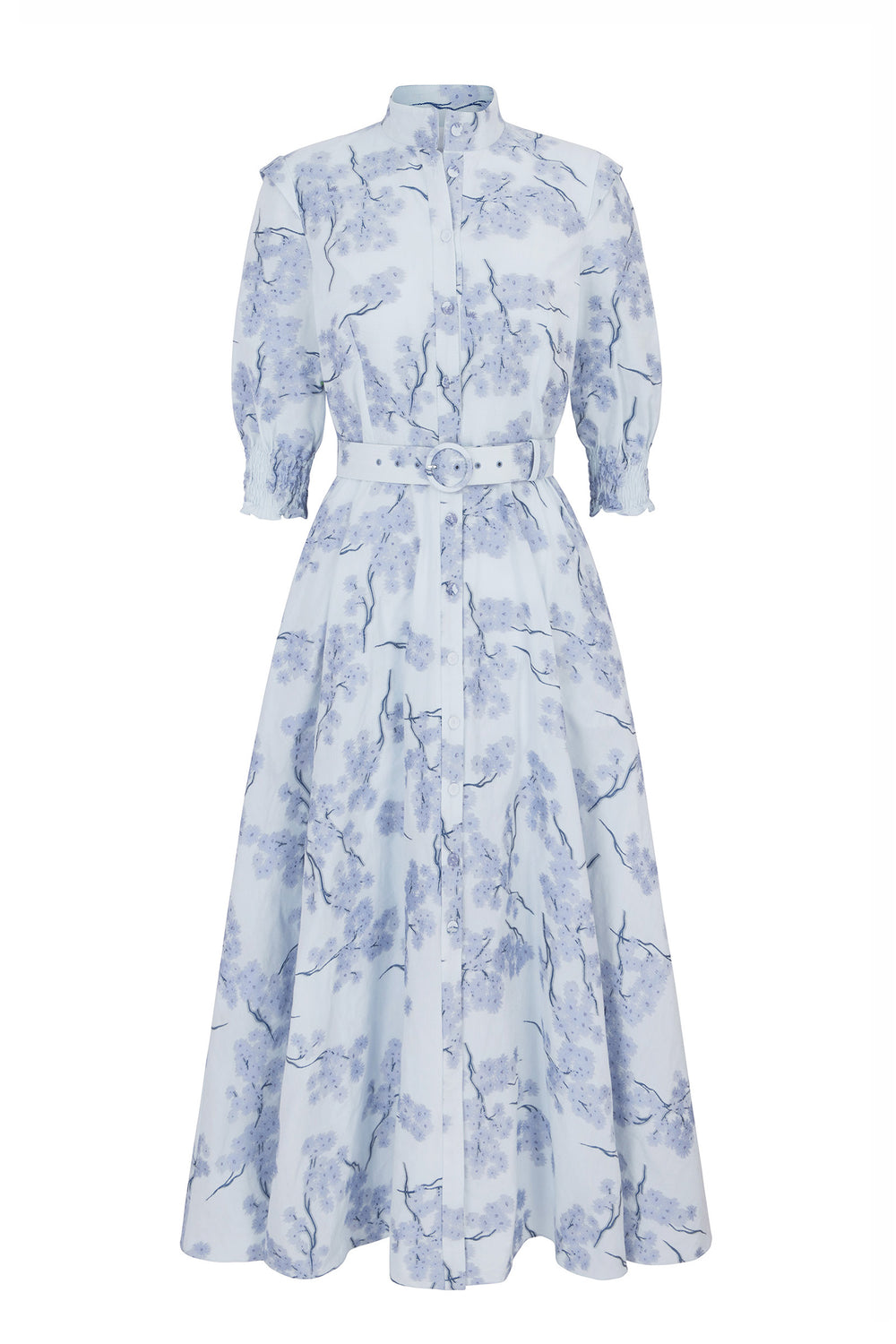 Load image into Gallery viewer, Sakura Shirt Dress Soft Blues