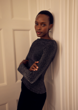 Load image into Gallery viewer, High Neck Stretch Metallic Top ARCHIVE SALE
