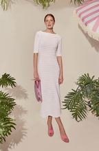 Load image into Gallery viewer, White Ripped Jersey Dress ARCHIVE SALE