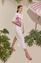 Load image into Gallery viewer, White Ripped Jersey Dress ARCHIVE SALE