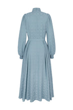 Load image into Gallery viewer, Sidney Jacquard Blouse Dress Heritage Blue