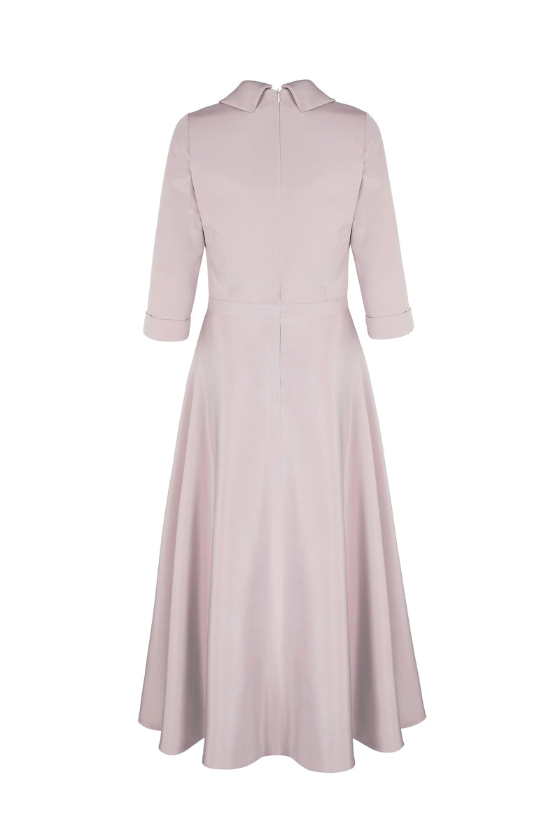 Load image into Gallery viewer, Silk Cowl Neck Riding Dress Opal - ARCHIVE SALE