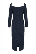Load image into Gallery viewer, Sloane Dress Stretch Cloqué Navy