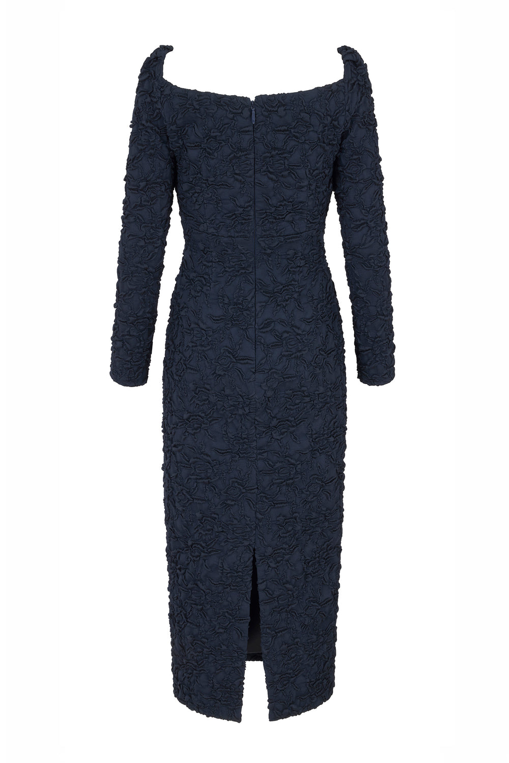 Load image into Gallery viewer, Sloane Dress Stretch Cloqué Navy