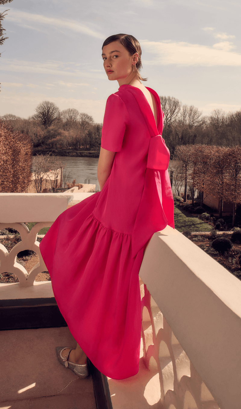 Load image into Gallery viewer, The Garland Dress Hot Pink - ARCHIVE SALE