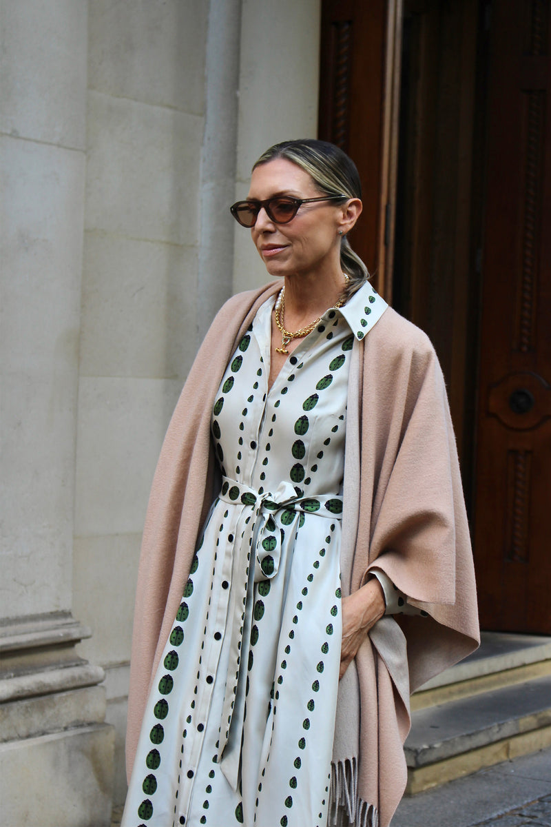 Load image into Gallery viewer, Cashmere and Virgin Wool fringed Poncho