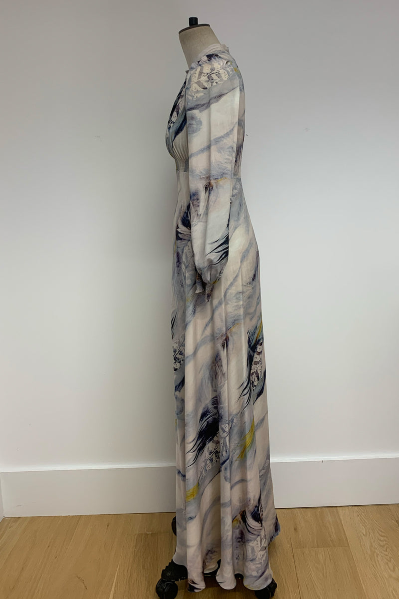Load image into Gallery viewer, Gloria Tea Dress Feathers - ARHCIVE SALE