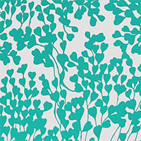 Load image into Gallery viewer, Teal Mini Heart Leaves Crepe De Chine