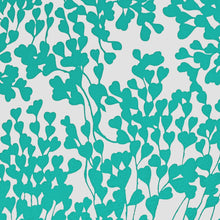 Load image into Gallery viewer, Teal Mini Heart Leaves Crepe De Chine