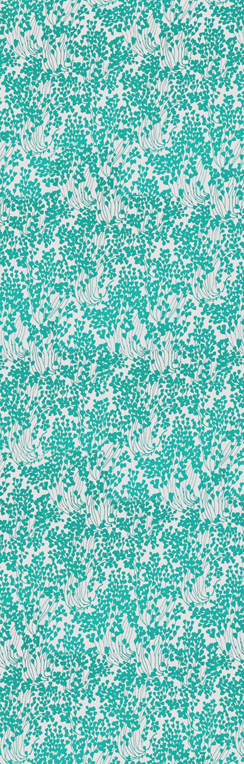 Load image into Gallery viewer, Teal Mini Heart Leaves Crepe De Chine