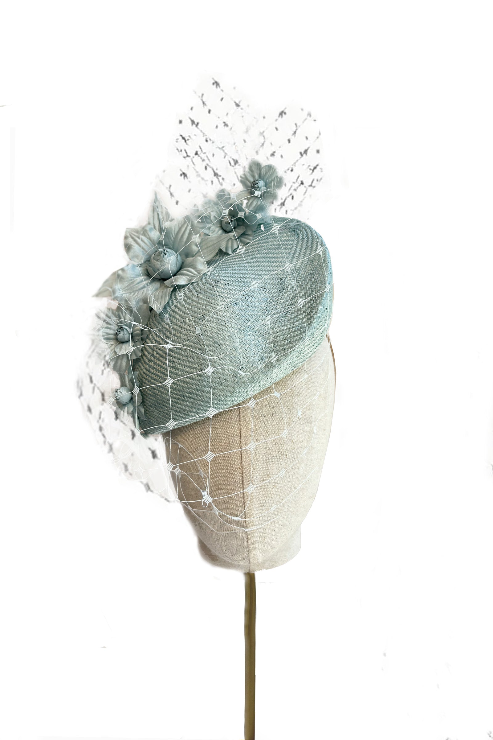 Tilly Straw Pillbox Eucalyptus | Suzannah London