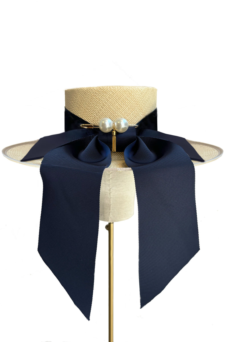 Toulouse Boater Navy x Ruth Ravenscroft | Suzannah London display picture 1