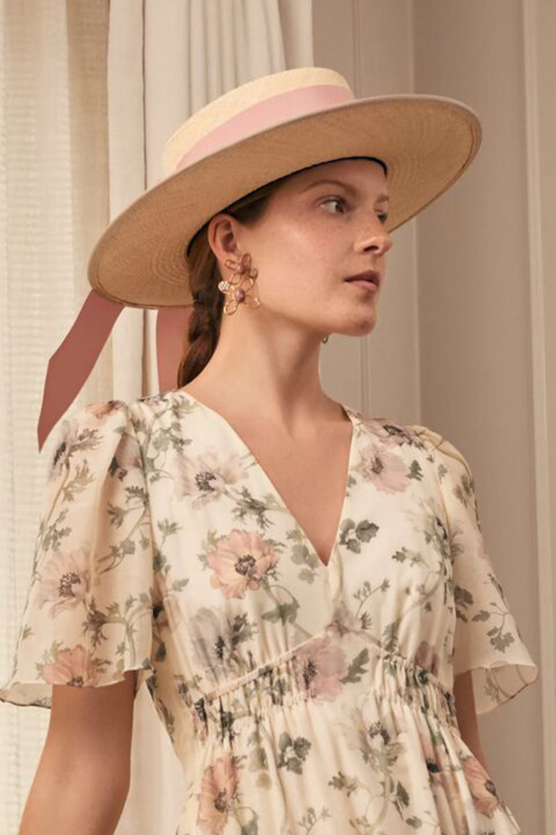 Load image into Gallery viewer, Toulouse Boater Pink x Ruth Ravenscroft
