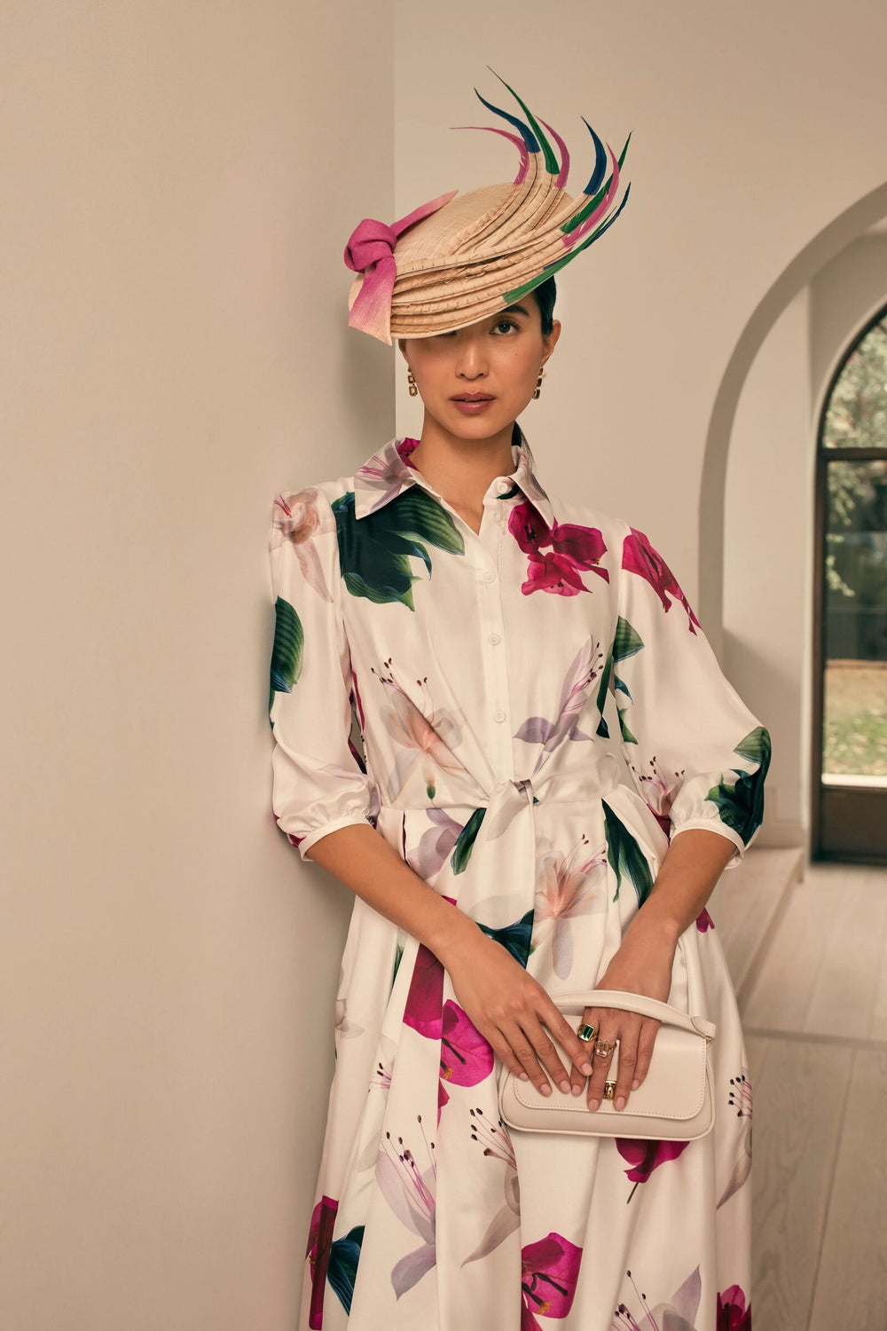 Load image into Gallery viewer, Trixie Floor Length Silk Shirt Dress x Rachel Levy