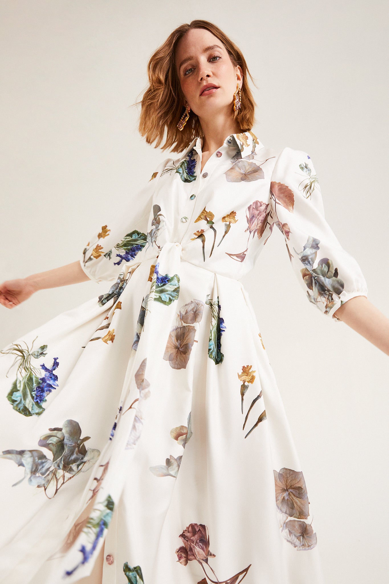Silky Shirt Dress
