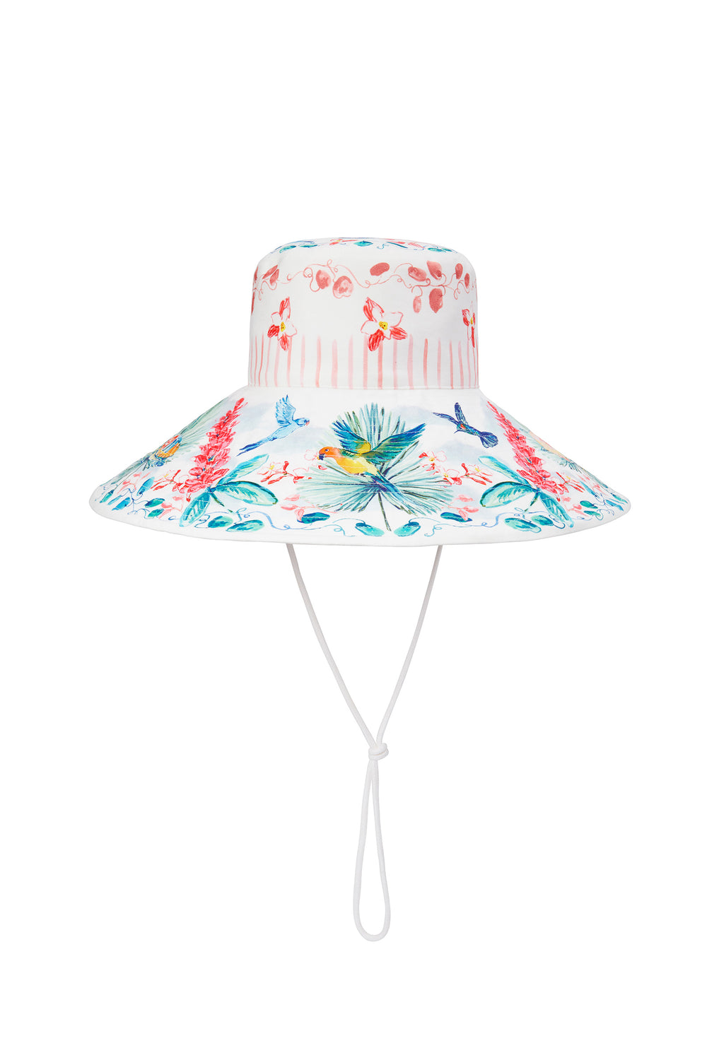 Load image into Gallery viewer, Tropical Caribbean Cotton Sun Hat x Susannah Garrod x Ruth Ravenscroft
