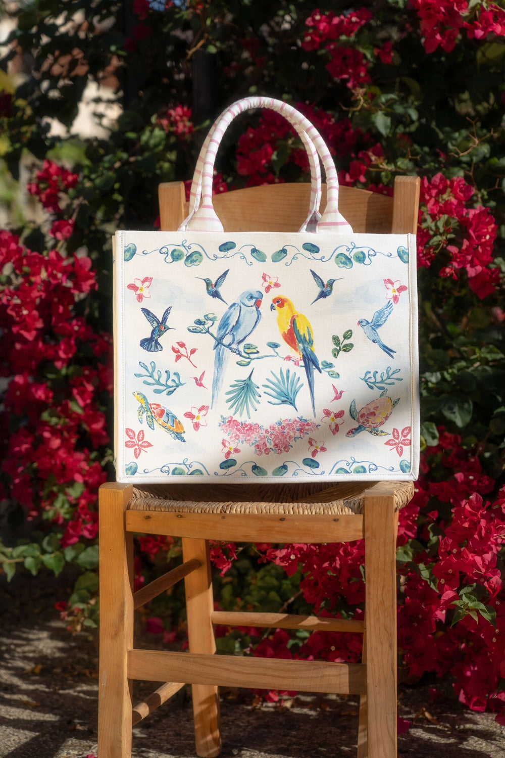 Load image into Gallery viewer, Tropical Caribbean Canvas Tote Bag x Susannah Garrod
