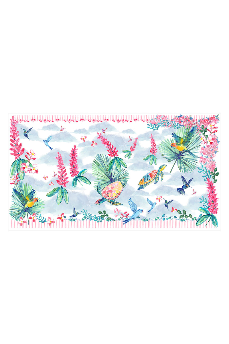 Load image into Gallery viewer, Tropical Barbados Cotton Sarong Large x Susannah Garrod