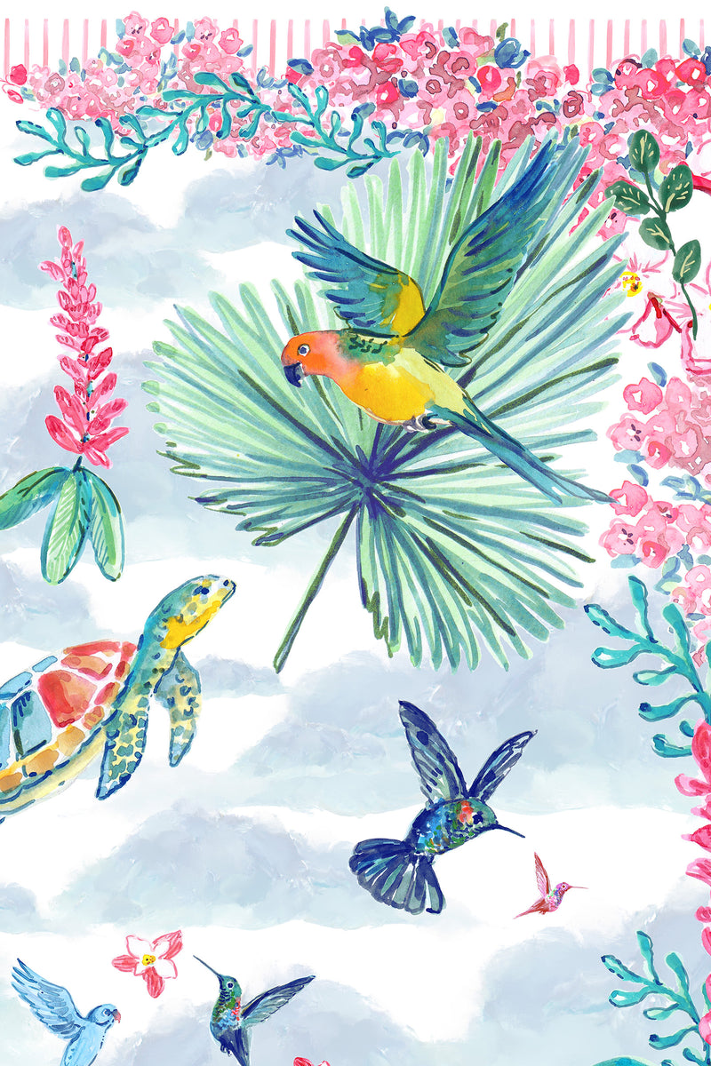 Load image into Gallery viewer, Tropical Barbados Cotton Sarong Large x Susannah Garrod