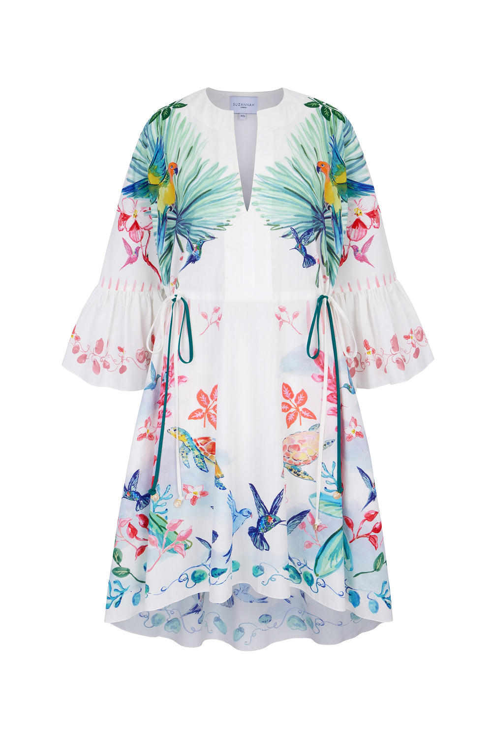 Load image into Gallery viewer, Tropical Caribbean Cotton Kaftan Dress x Susannah Garrod