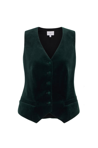 Tuxedo Waistcoat Forest Velvet